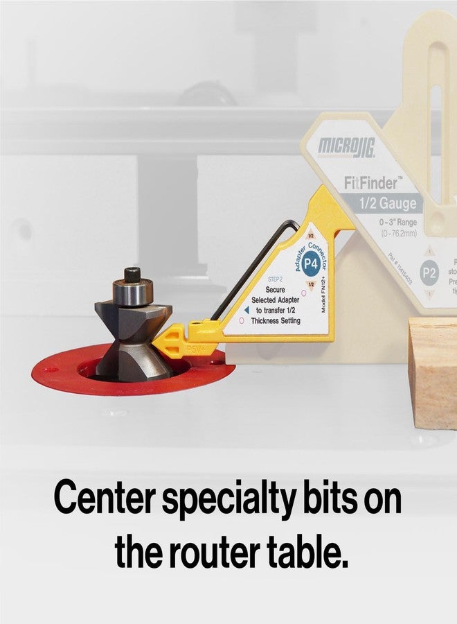 MICROJIG مجموعة ترقية ملحقات MICROJIG FitFinder مع مجموعة تخزين - أداة تحديد المركز ونقل الأبعاد المثالية | قياس سريع ودقيق لسمك المواد الخشبية، يتطلب FitFinder مقياس 1/2 بوصة - Image 5